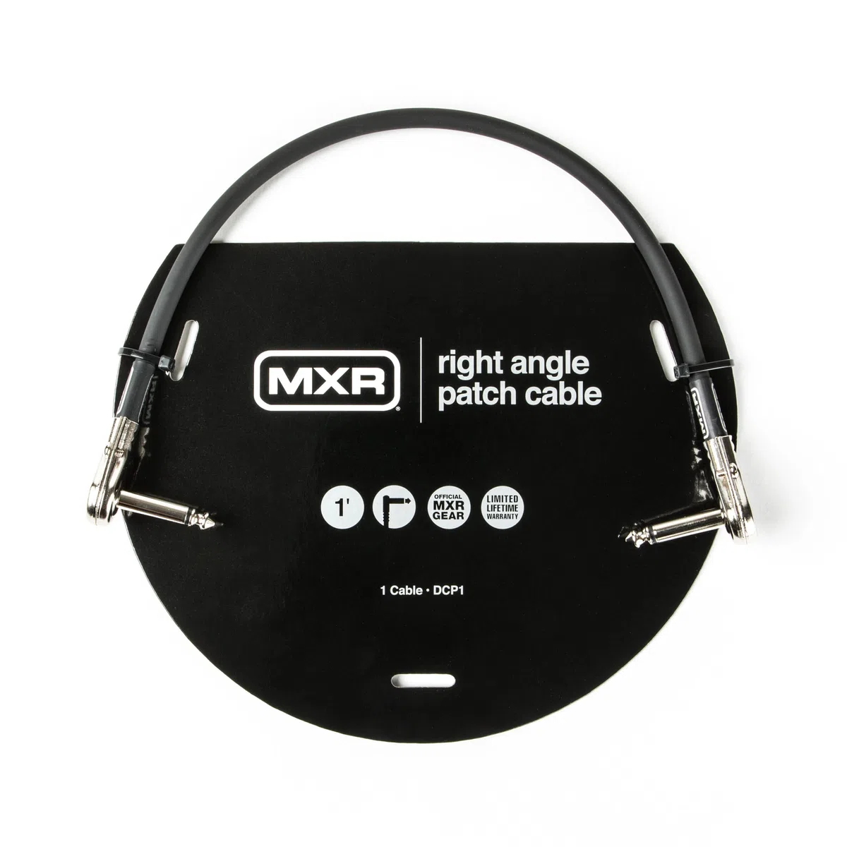 JIM DUNLOP MXR Cable Parche, 1 pie | 0,3 m, Ángulo Recto Plano (DCP1)