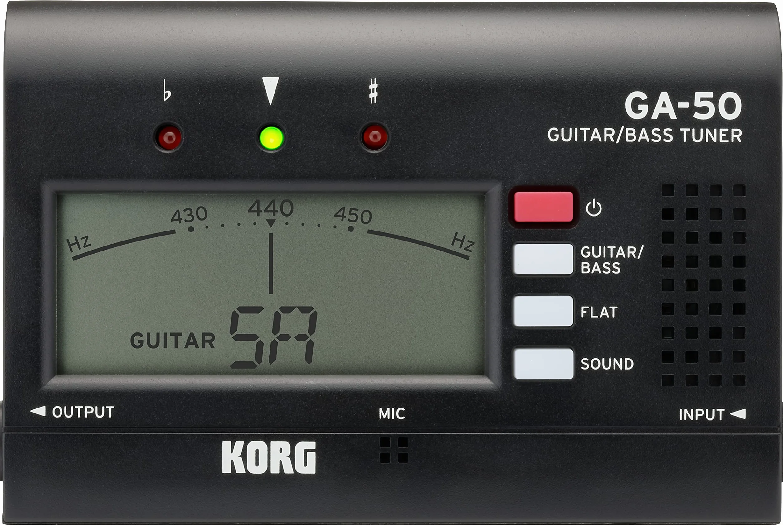 Korg GA50 afinador de guitarra negro