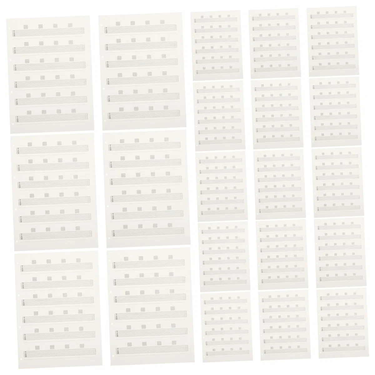 VICASKY 85piezas Papel para Tablaturas de Guitarra Papel para Partituras para Práctica y Composición Portátil para Viajes y Presentaciones