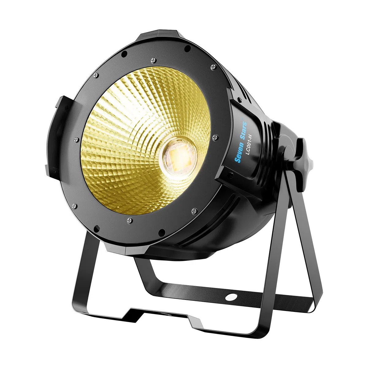 Seven Stars Cob - Iluminación par blanca cálida y fría de 100 W, luces DJ, foco DMX activado por sonido, esclavo maestro, funcionamiento automático para DJ, discoteca, fiesta, boda, efecto de