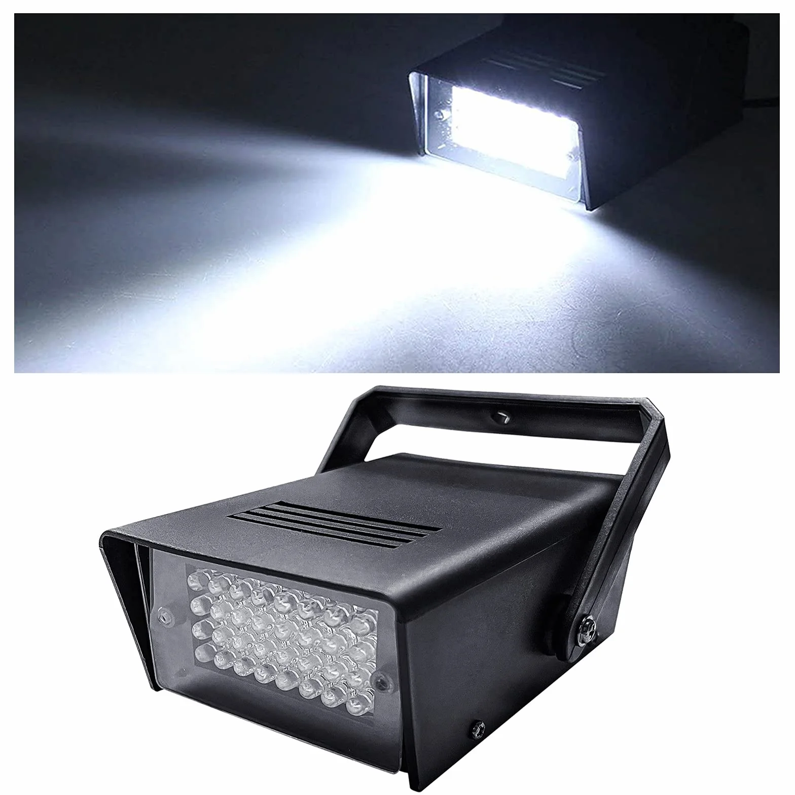 Luz Estroboscópica, Discoteca Flash 32 LED Luz Estroboscopica de Mini, Luces Discoteca Blanca Para Bodas de Bar de Fiesta Halloween