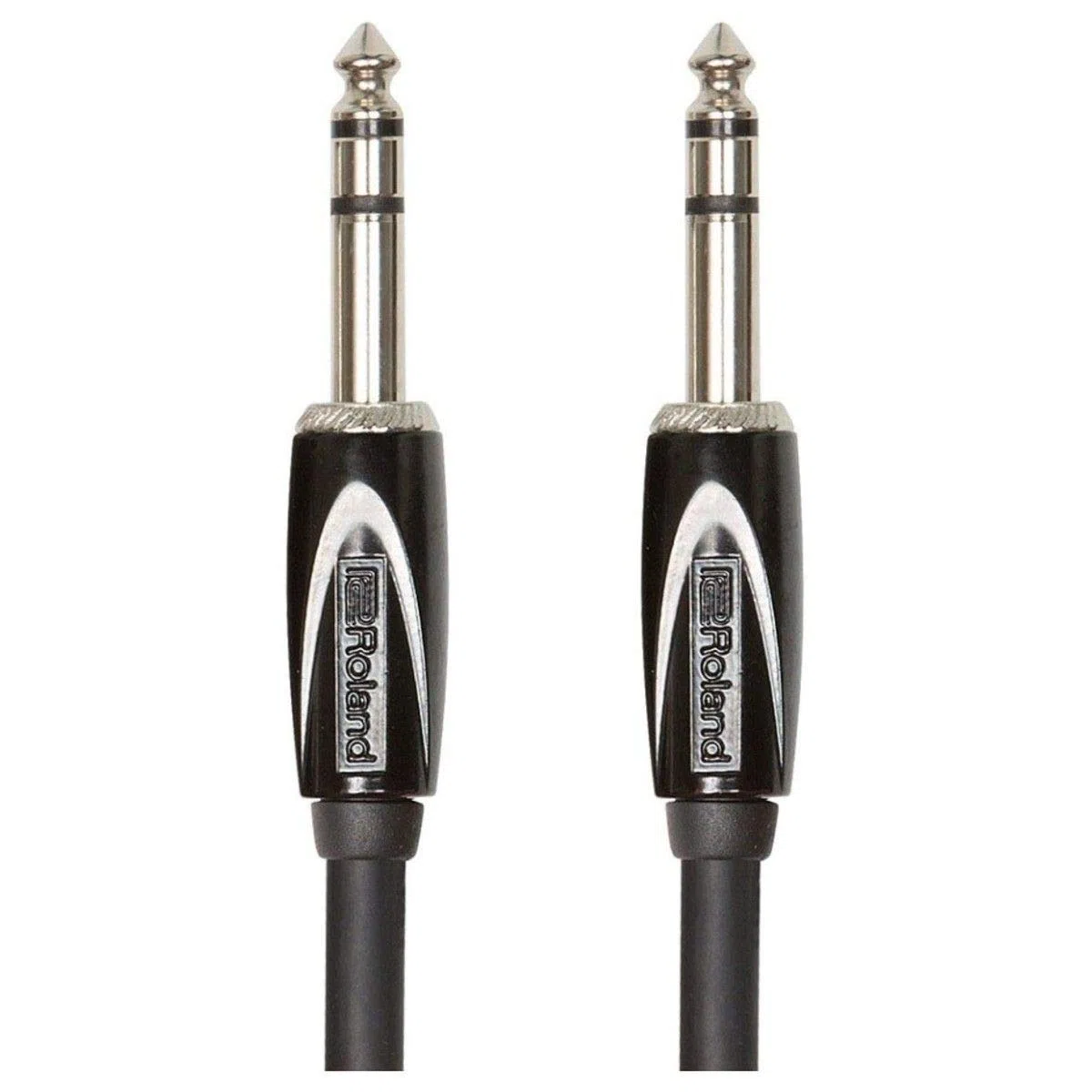 Cable estéreo de interconexión de la serie Black de Roland — TRS de 1/4 de pulgada, 3.m de longitud - RCC-10-TRTR, negro
