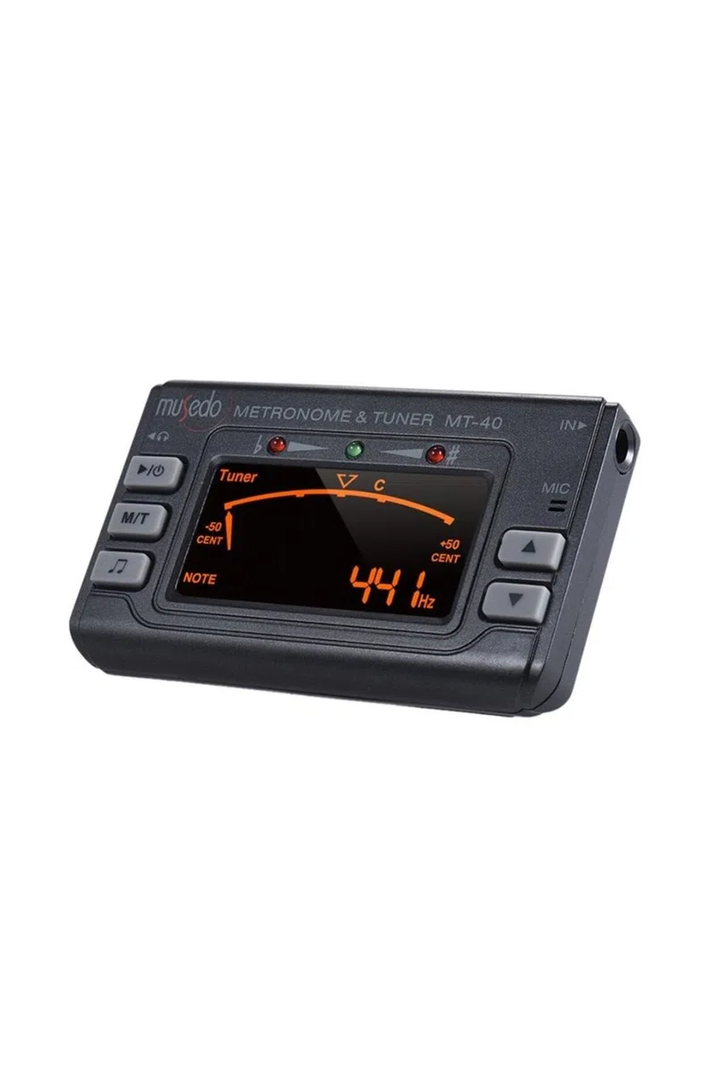 Mt-40 Cromático + metronomo Metrónomo, afinador y generador de tonos digital, todo en uno-pantalla lcd de gran tamaño, color negro