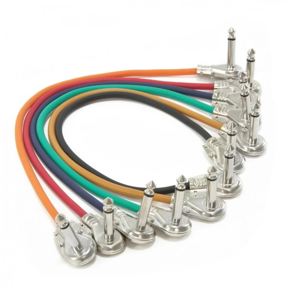 gear4music Juego de cables para pedales de efectos de guitarra y bajo Patch, 6PCS, 30 cm