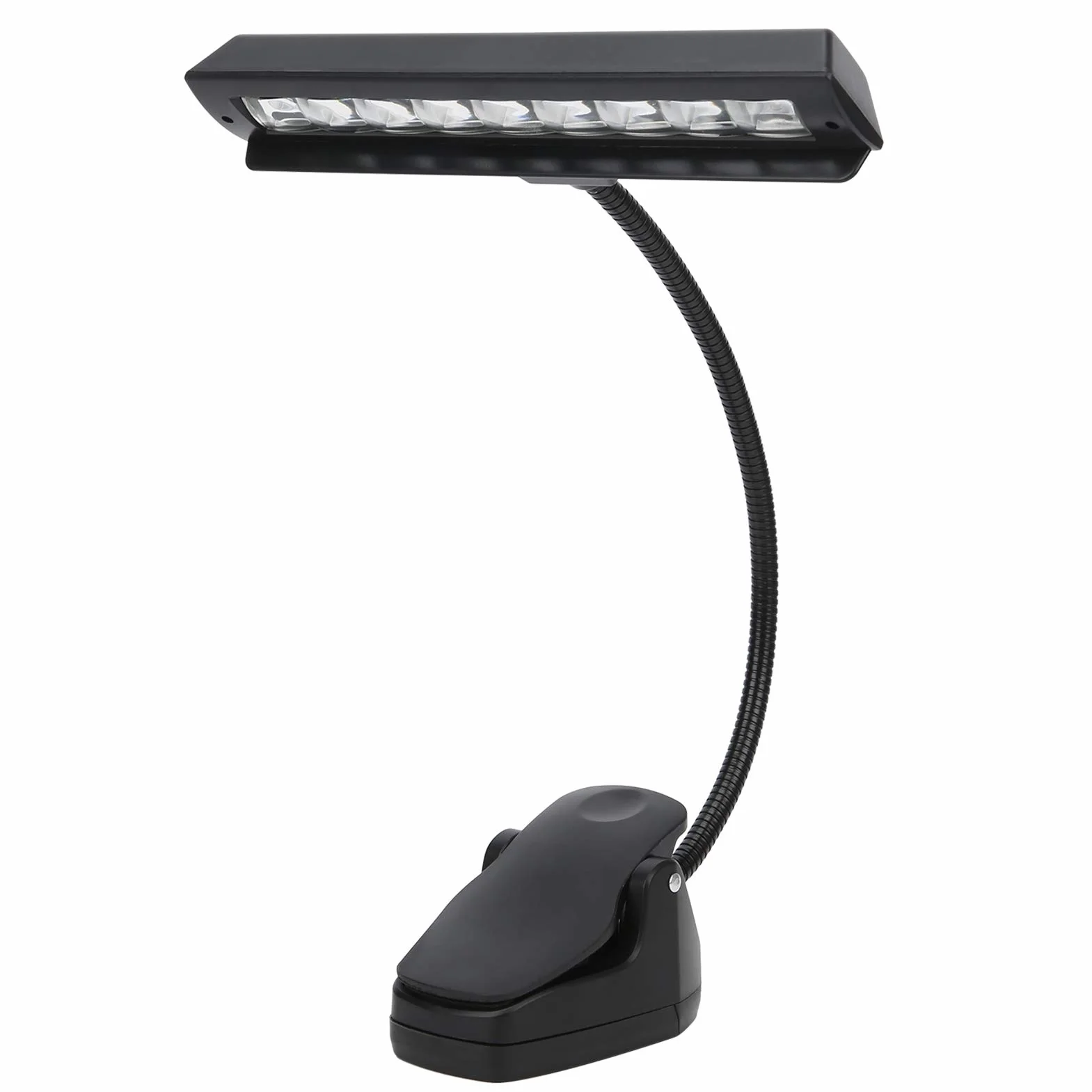 Luz para Atril de Música con Clip Recargable y Cuello Ajustable LED para Partituras y Lectura en Pianos y Orquestas