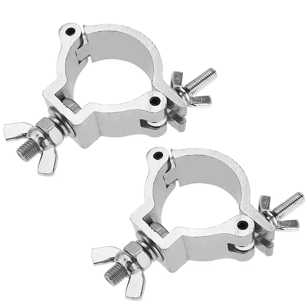 2 Pack Truss Clamp, Abrazadera de Armadura de Gancho de Luz de Escenario, Accesorio de Truss,Truss DJ O-Clamp de Aluminio, para Tubo de 48-51 Mm OD, carga de 100 kg