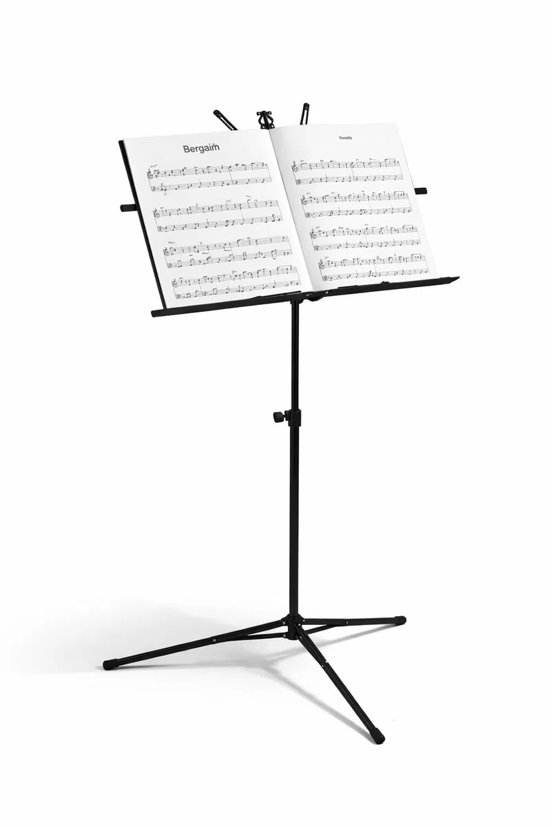 Atril para partituras plegable regulable en altura atril musica - trípode para libros estable portátil incluye funda de transporte, negro