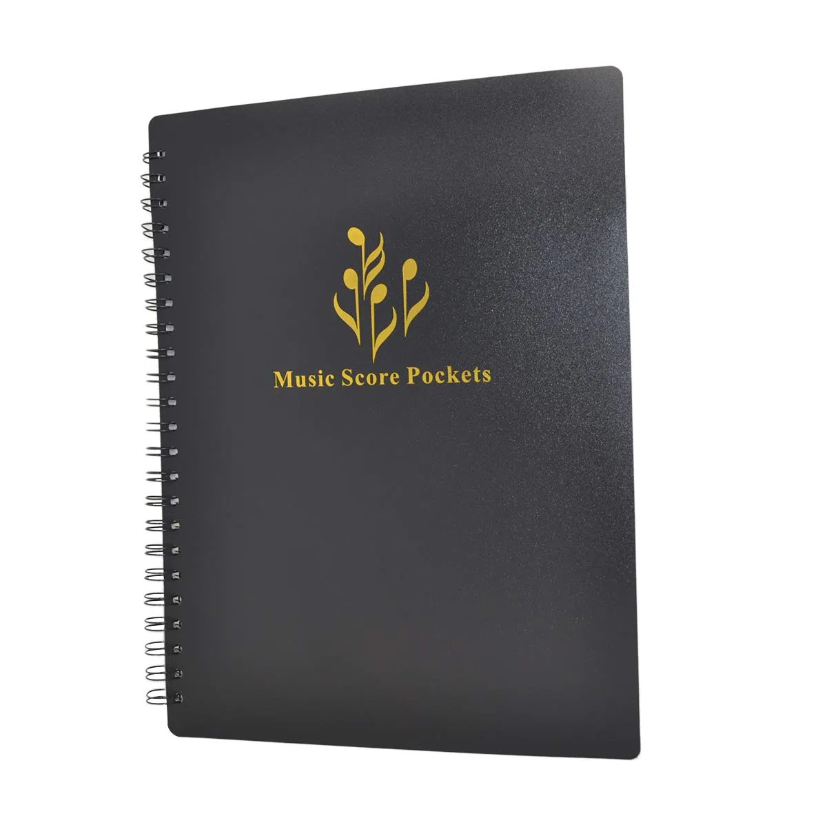 Carpeta para guardar partituras musicales, archivos, etc., tamaño A4, doble cara, color negro