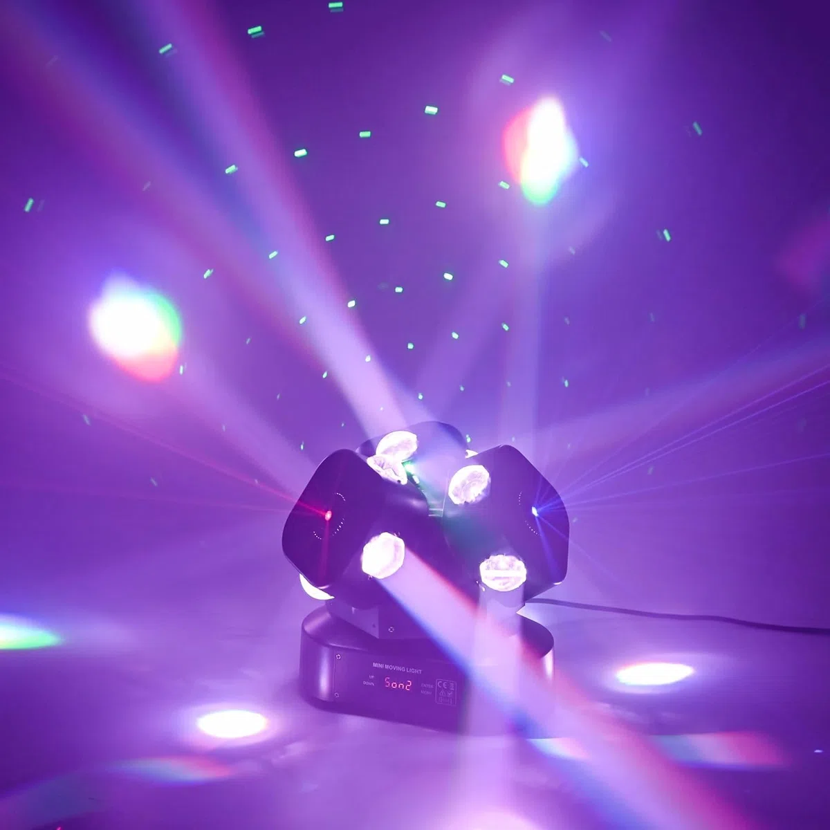 DMX 512 - Luces estroboscópicas para discoteca con luces LED activadas por sonido para fiestas, RGBW, iluminación de escenario para eventos, DJ, KTV, boda, concierto, festival