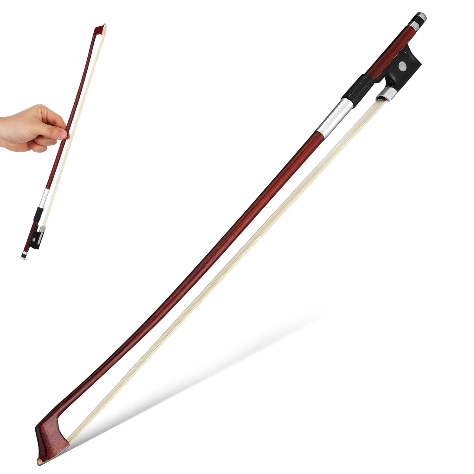 COLLBATH Piezas de Violín de Madera Equilibrada Pelo Natural de Caballo para Músicos Profesionales y Principiantes Accesorios para Instrumentos de Cuerda