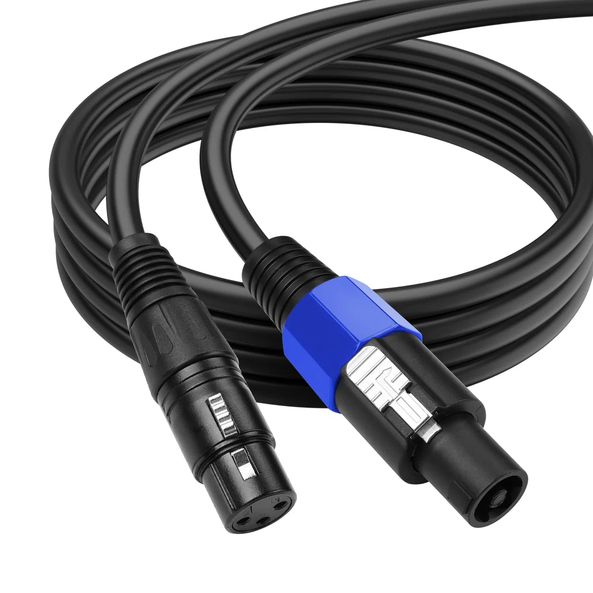 SinLoon Cable de extensión de audio Speakon a XLR de 3 pines macho a hembra de 18 AWG con bloqueo giratorio para amplificador Pro DJ PA Stage (1,8 m Speakon macho)